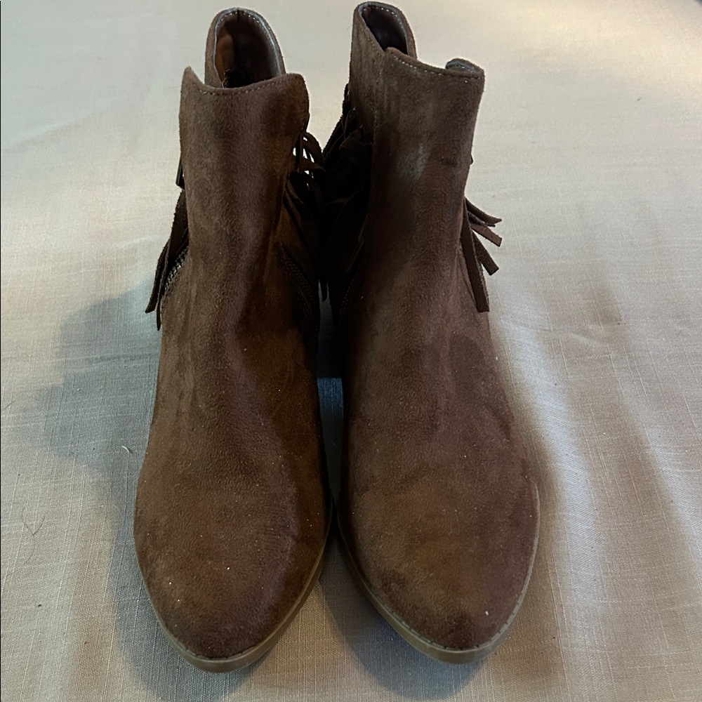 NWOT cityClassifieds Dark Brown Suede Ankle Booties